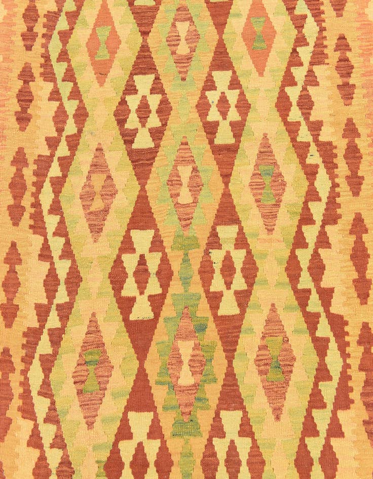 Detail image of  4' 9 x 6' 6  Hand Woven Kilim Waziri Wool Rug