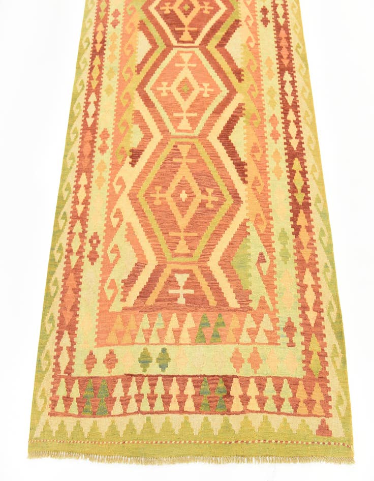 Detail image of  4' 9 x 6' 4  Hand Woven Kilim Waziri Wool Rug