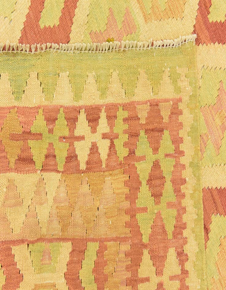 Detail image of  4' 8 x 6' 7  Hand Woven Kilim Waziri Wool Rug
