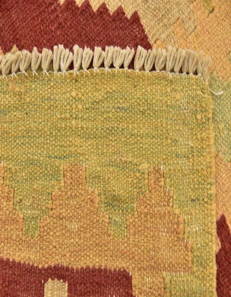 Detail image of  3' 4 x 5'  Hand Woven Kilim Waziri Wool Rug