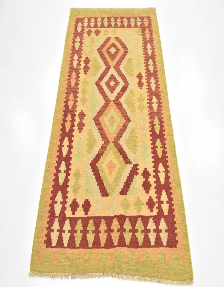 Detail image of  3' 4 x 5'  Hand Woven Kilim Waziri Wool Rug