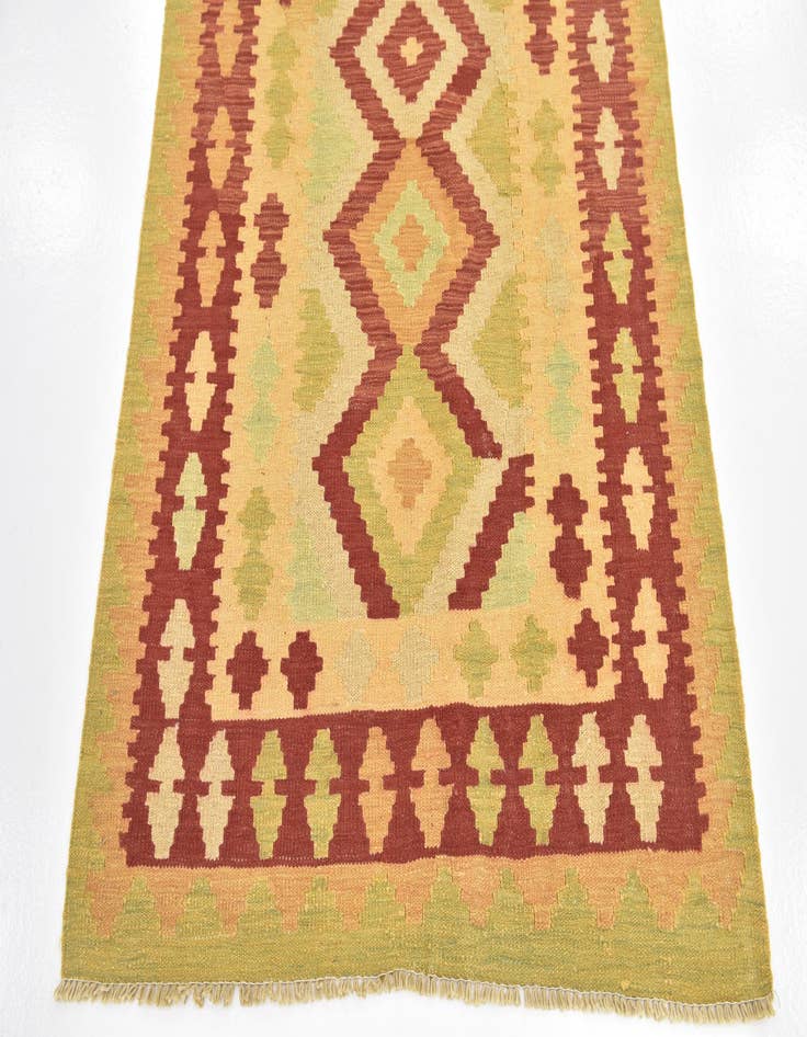 Detail image of  3' 4 x 5'  Hand Woven Kilim Waziri Wool Rug