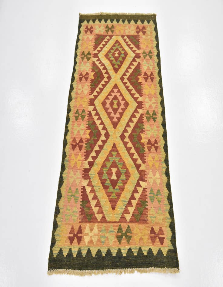 Detail image of  2' 7 x 4' 4  Hand Woven Kilim Waziri Wool Rug