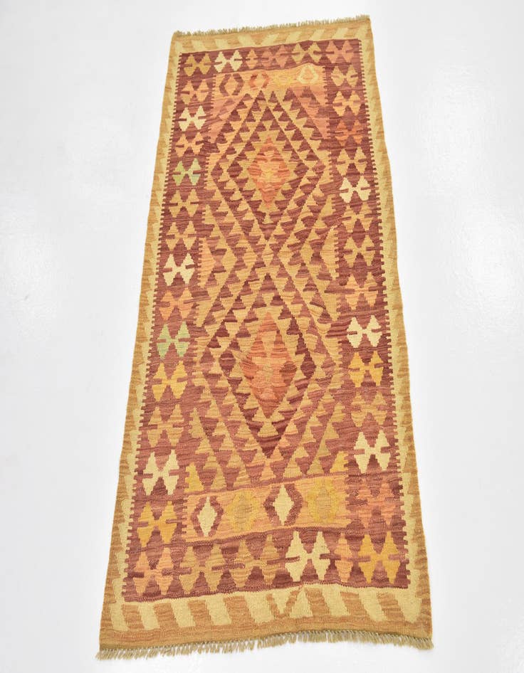 Detail image of  2' 9 x 4' 5  Hand Woven Kilim Waziri Wool Rug