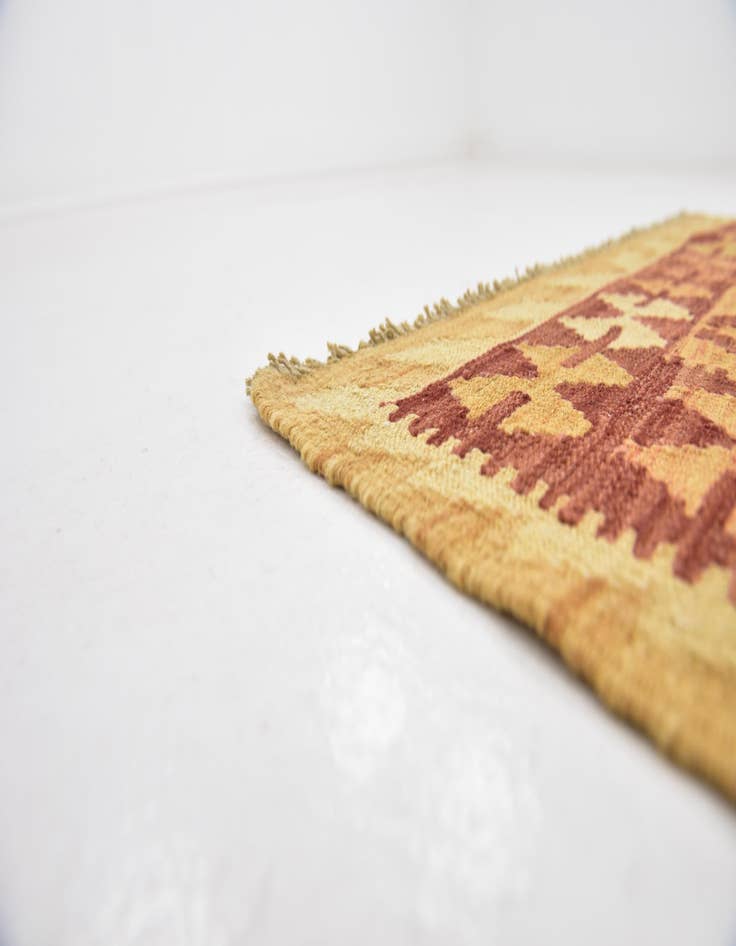 Detail image of  2' 9 x 4' 5  Hand Woven Kilim Waziri Wool Rug