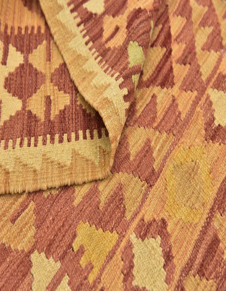 Detail image of  2' 9 x 4' 5  Hand Woven Kilim Waziri Wool Rug