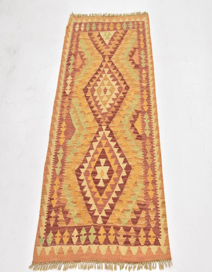 Detail image of  2' 10 x 4' 8  Hand Woven Kilim Waziri Wool Rug