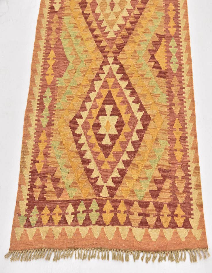 Detail image of  2' 10 x 4' 8  Hand Woven Kilim Waziri Wool Rug