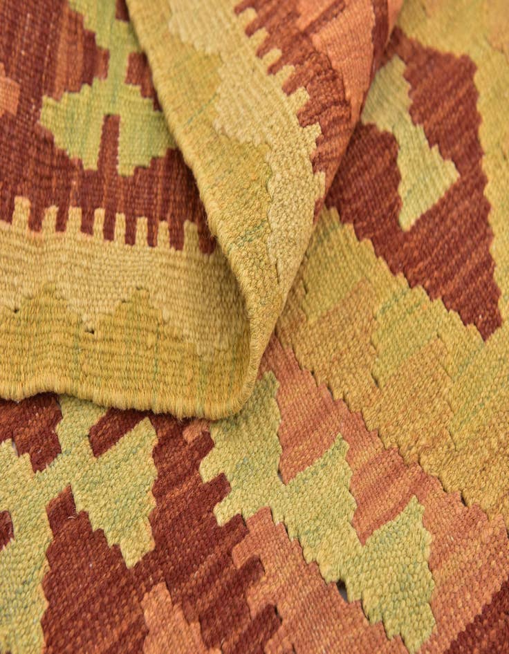 Detail image of  2' 6 x 4'  Hand Woven Kilim Waziri Wool Rug