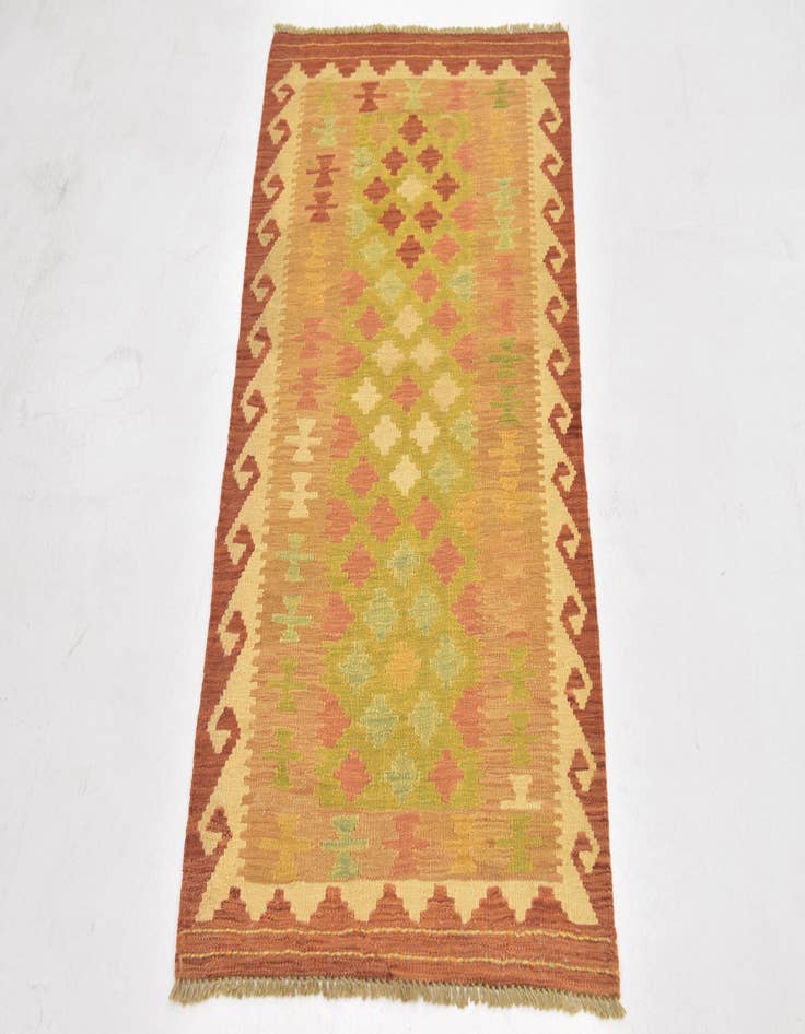 Detail image of  2' 6 x 4' 4  Hand Woven Kilim Waziri Wool Rug