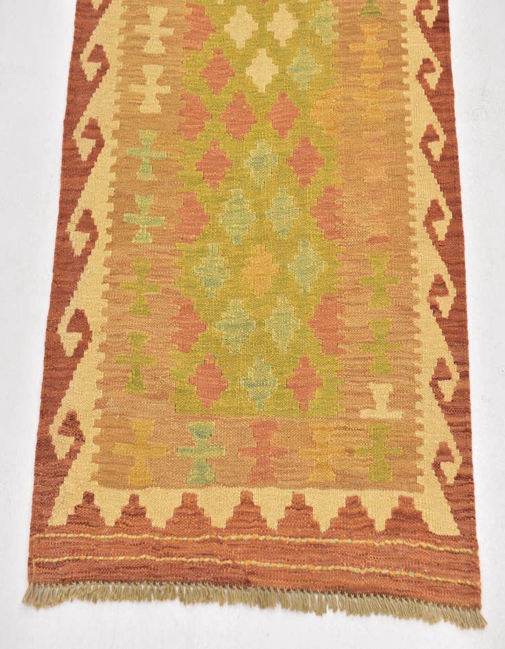 Detail image of  2' 6 x 4' 4  Hand Woven Kilim Waziri Wool Rug