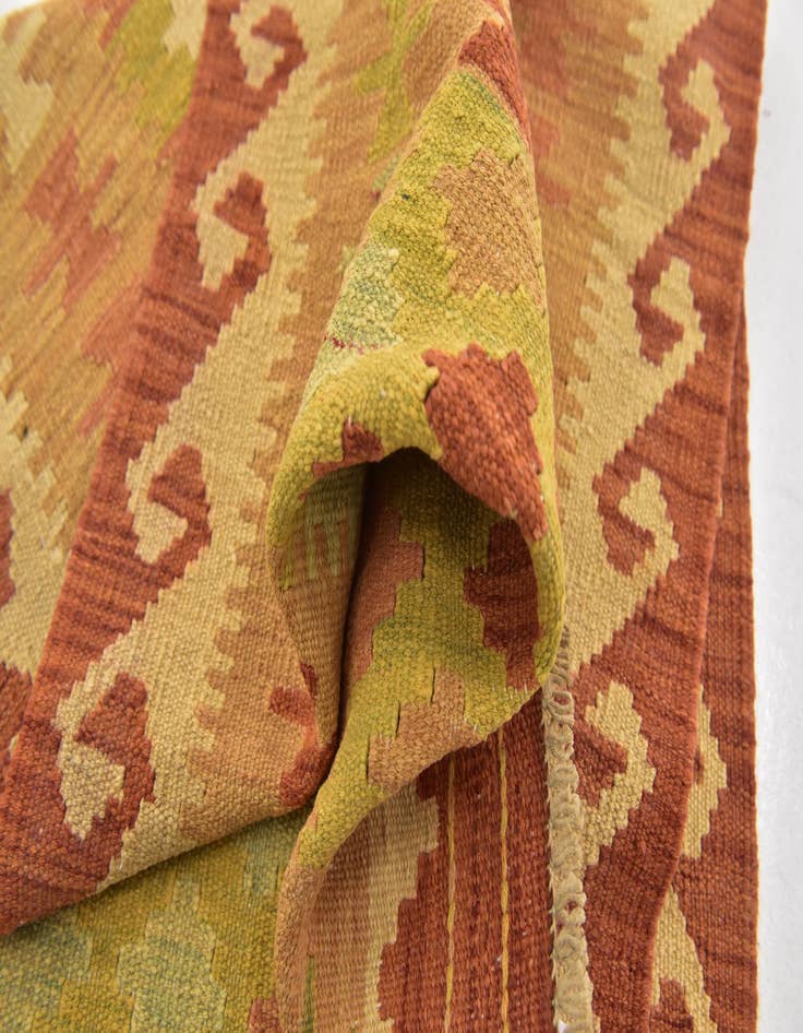 Detail image of  2' 6 x 4' 4  Hand Woven Kilim Waziri Wool Rug