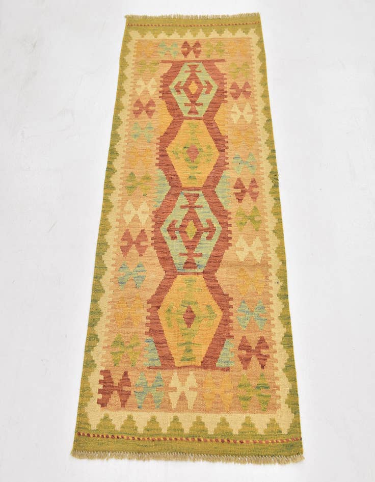 Detail image of  2' 6 x 4' 5  Hand Woven Kilim Waziri Wool Rug