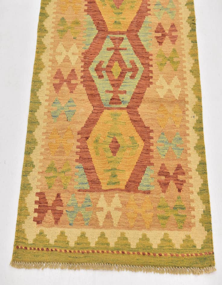 Detail image of  2' 6 x 4' 5  Hand Woven Kilim Waziri Wool Rug