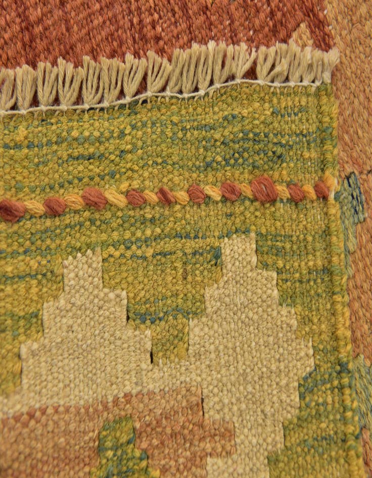 Detail image of  2' 6 x 4' 5  Hand Woven Kilim Waziri Wool Rug