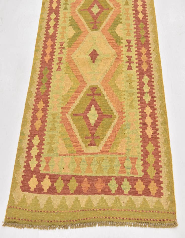 Detail image of  3' 3 x 5'  Hand Woven Kilim Waziri Wool Rug