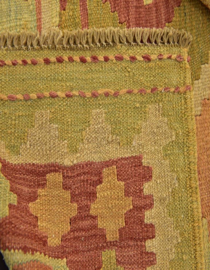 Detail image of  3' 3 x 5'  Hand Woven Kilim Waziri Wool Rug
