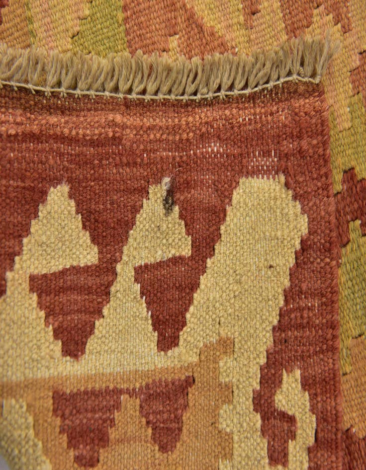 Detail image of  3' x 4' 6  Hand Woven Kilim Waziri Wool Rug