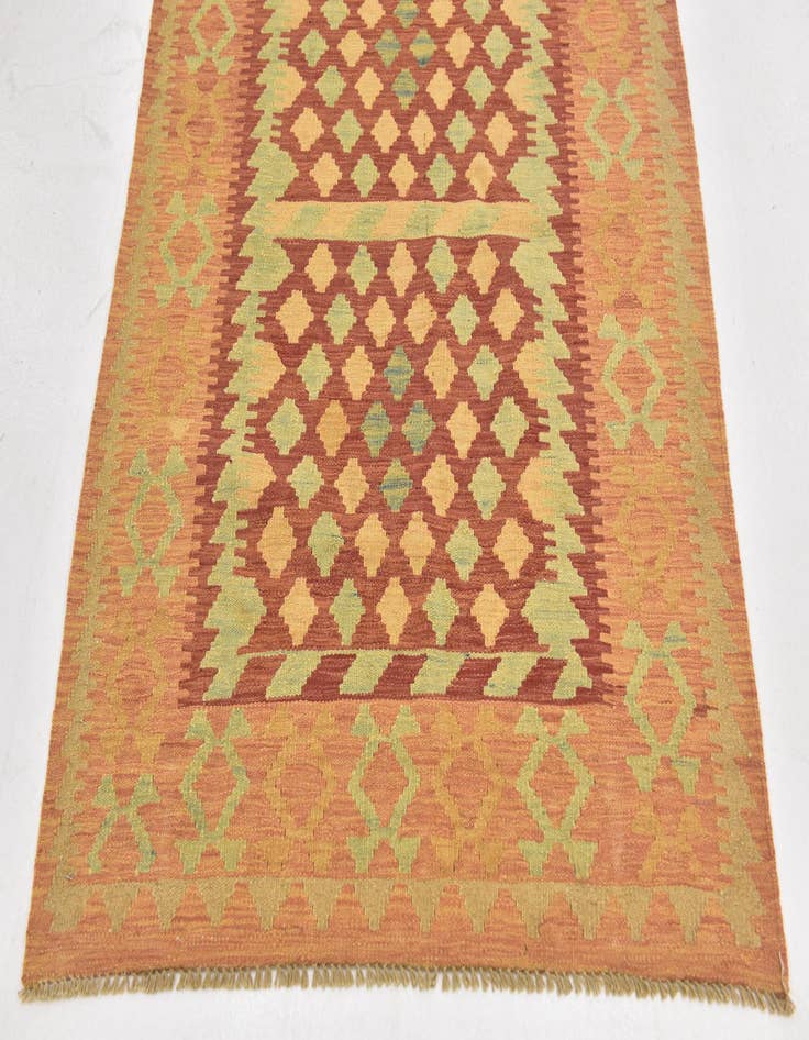 Detail image of  3' 4 x 5'  Hand Woven Kilim Waziri Wool Rug