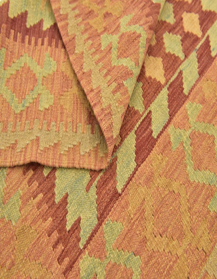 Detail image of  3' 4 x 5'  Hand Woven Kilim Waziri Wool Rug