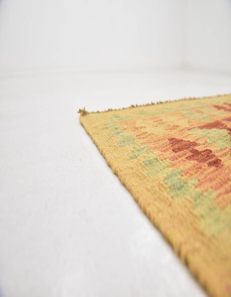 Detail image of  3' 4 x 5'  Hand Woven Kilim Waziri Wool Rug
