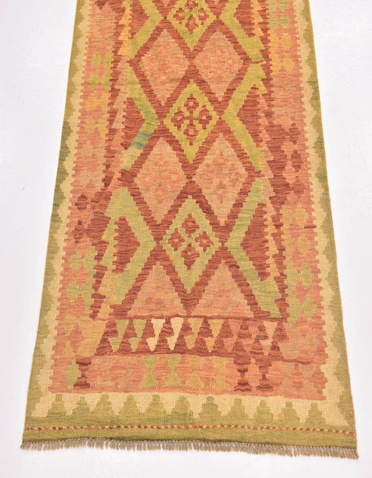 Detail image of  3' 3 x 5'  Hand Woven Kilim Waziri Wool Rug