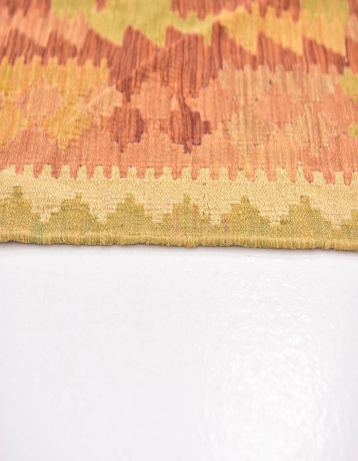 Detail image of  3' 3 x 5'  Hand Woven Kilim Waziri Wool Rug