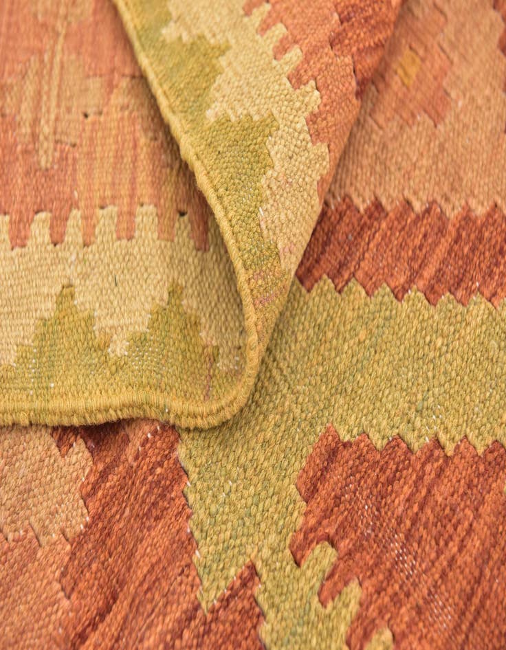 Detail image of  3' 3 x 5'  Hand Woven Kilim Waziri Wool Rug