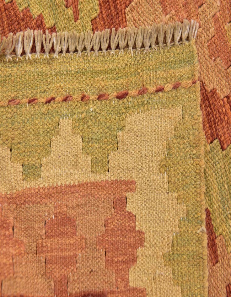 Detail image of  3' 3 x 5'  Hand Woven Kilim Waziri Wool Rug