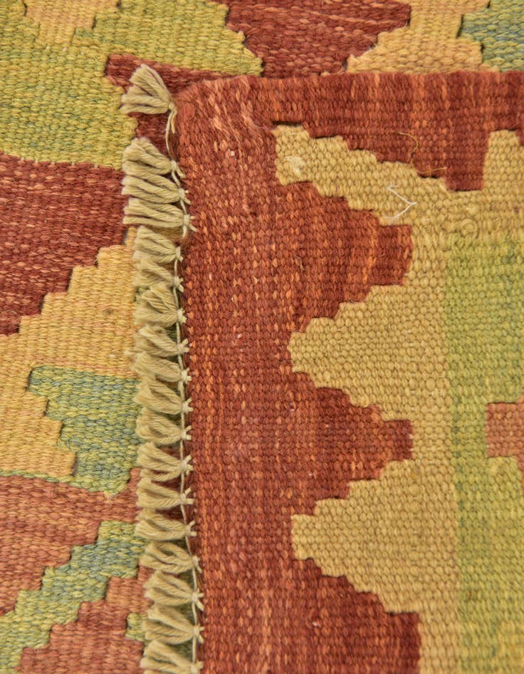Detail image of  3' 4 x 5' 2  Hand Woven Kilim Waziri Wool Rug