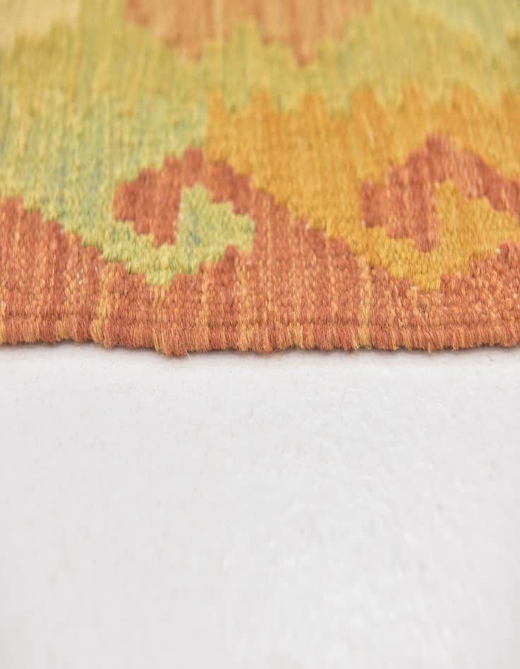 Detail image of  3' x 4' 10  Hand Woven Kilim Waziri Wool Rug