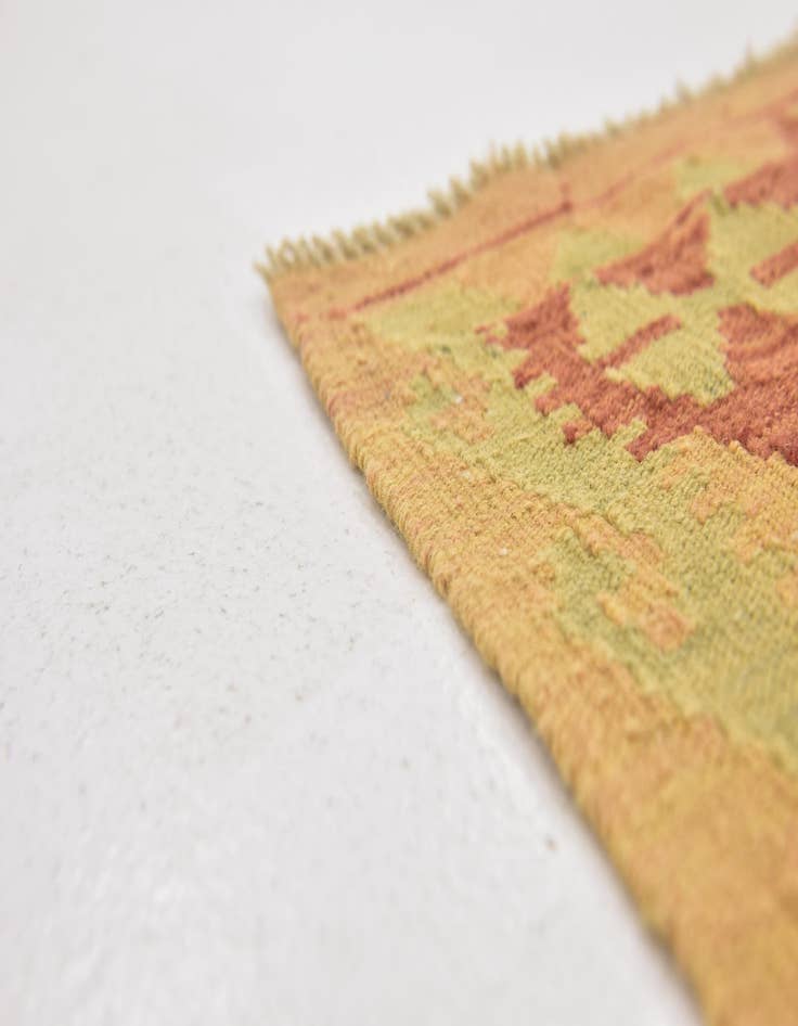 Detail image of  3' 4 x 5' 3  Hand Woven Kilim Waziri Wool Rug