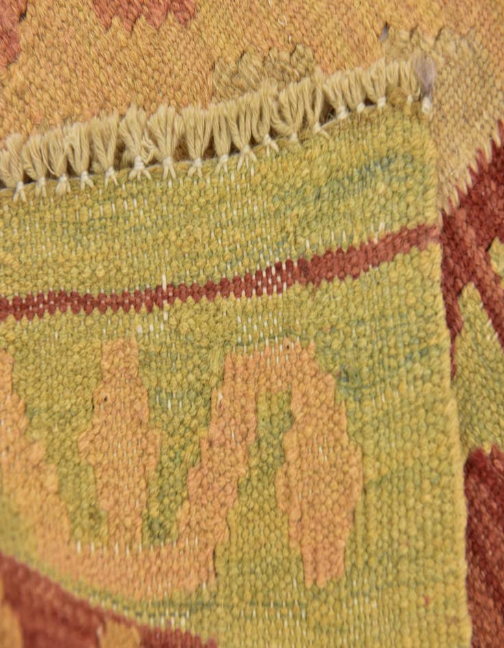 Detail image of  3' 3 x 4' 9  Hand Woven Kilim Waziri Wool Rug