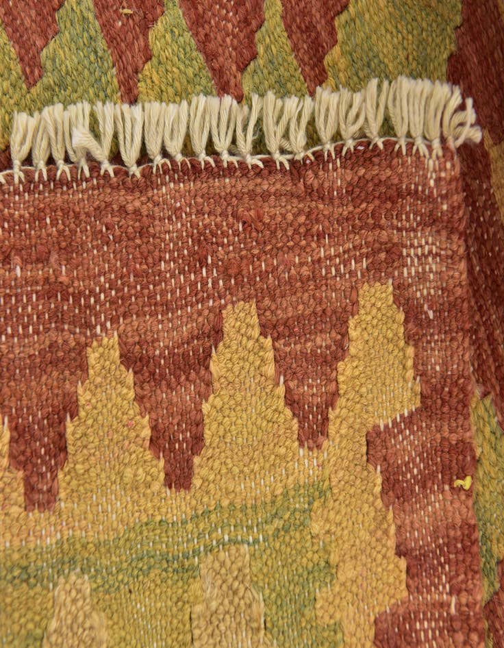 Detail image of  3' x 4' 9  Hand Woven Kilim Waziri Wool Rug