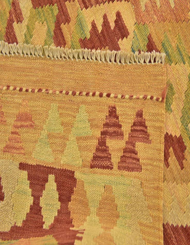 Detail image of  2' 9 x 4'  Hand Woven Kilim Waziri Wool Rug