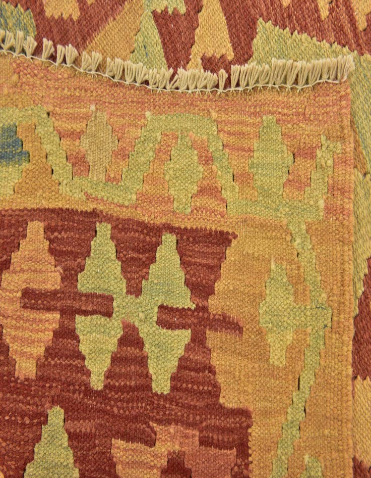 Detail image of  2' 9 x 4' 3  Hand Woven Kilim Waziri Wool Rug