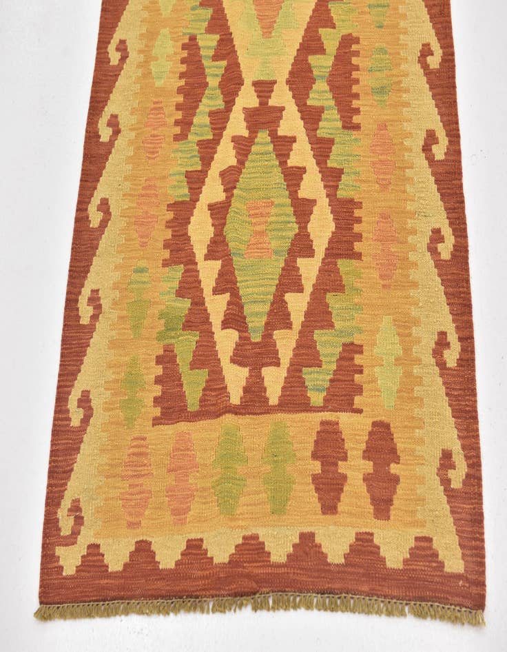 Detail image of  2' 7 x 4' 2  Hand Woven Kilim Waziri Wool Rug