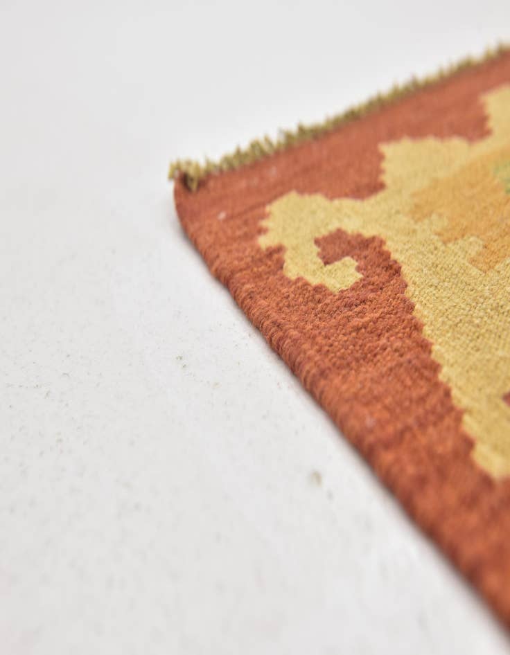 Detail image of  2' 7 x 4' 2  Hand Woven Kilim Waziri Wool Rug