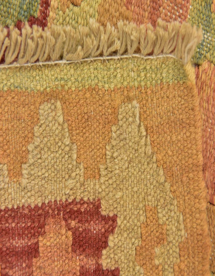 Detail image of  2' 8 x 4' 4  Hand Woven Kilim Waziri Wool Rug