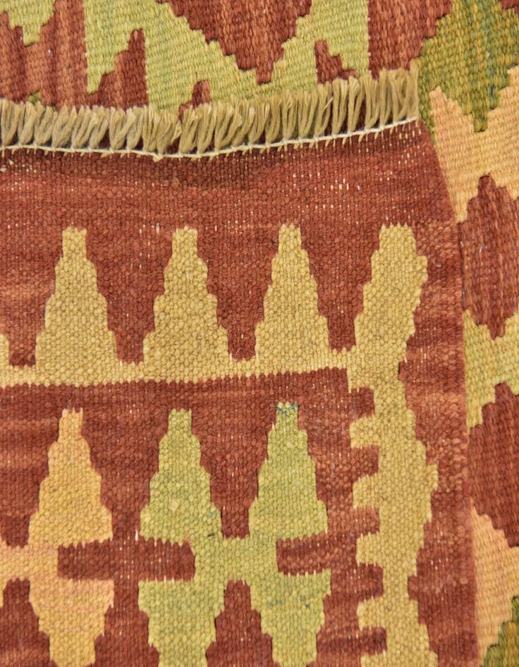 Detail image of  2' 10 x 4' 6  Hand Woven Kilim Waziri Wool Rug
