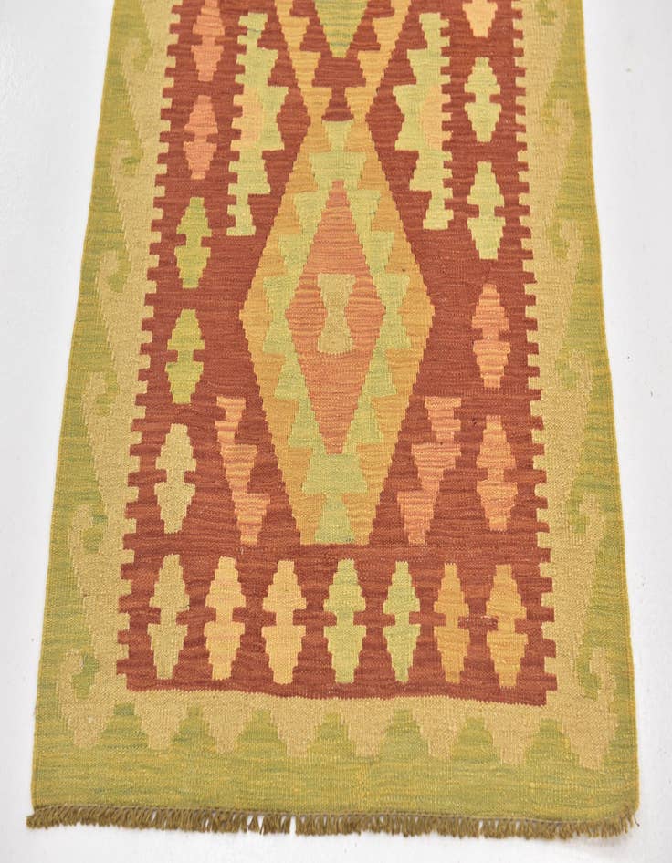 Detail image of  2' 6 x 4' 2  Hand Woven Kilim Waziri Wool Rug