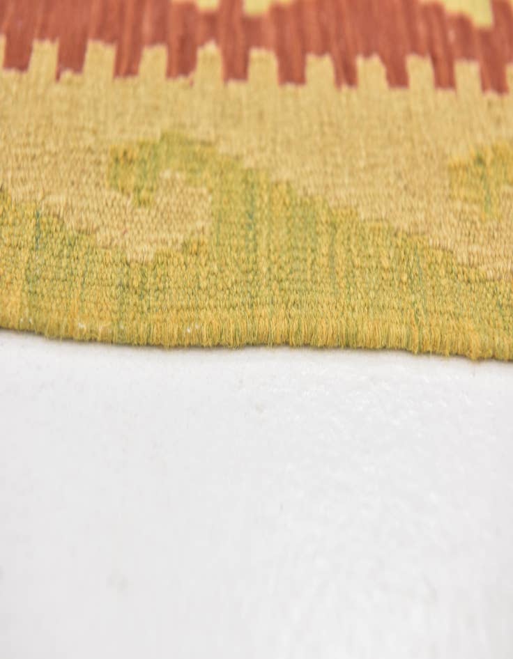 Detail image of  2' 6 x 4' 2  Hand Woven Kilim Waziri Wool Rug