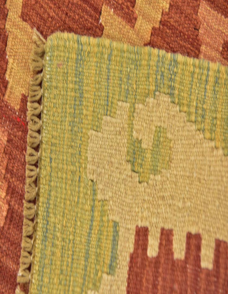 Detail image of  2' 6 x 4' 2  Hand Woven Kilim Waziri Wool Rug