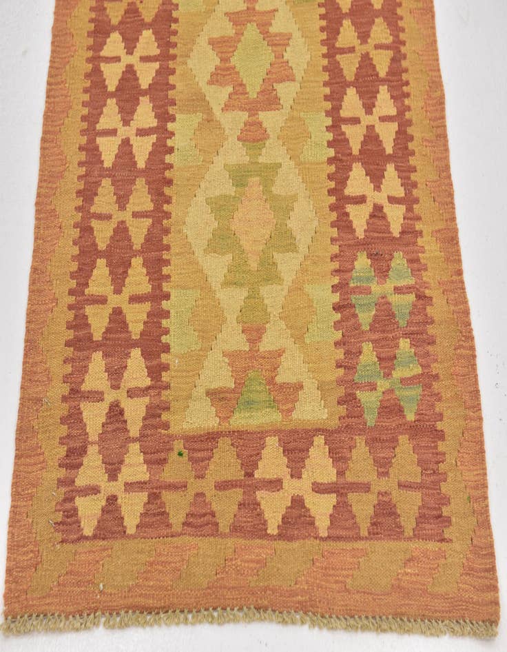 Detail image of  2' 6 x 4' 3  Hand Woven Kilim Waziri Wool Rug