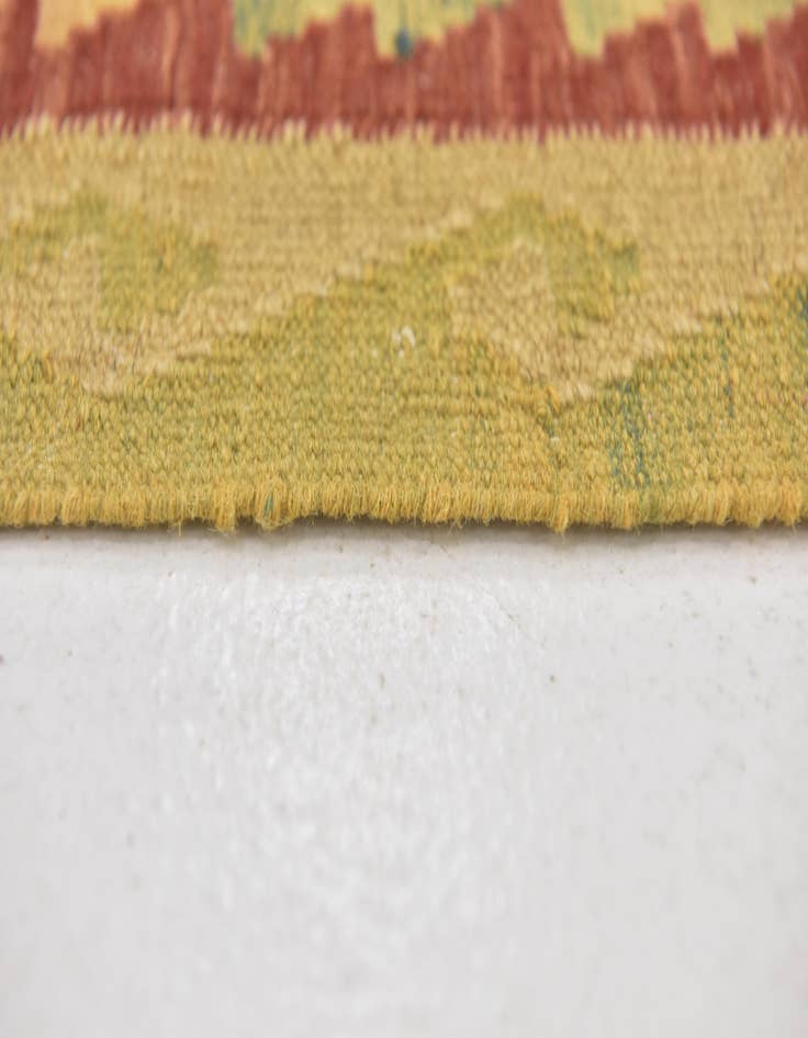 Detail image of  2' 10 x 4' 3  Hand Woven Kilim Waziri Wool Rug