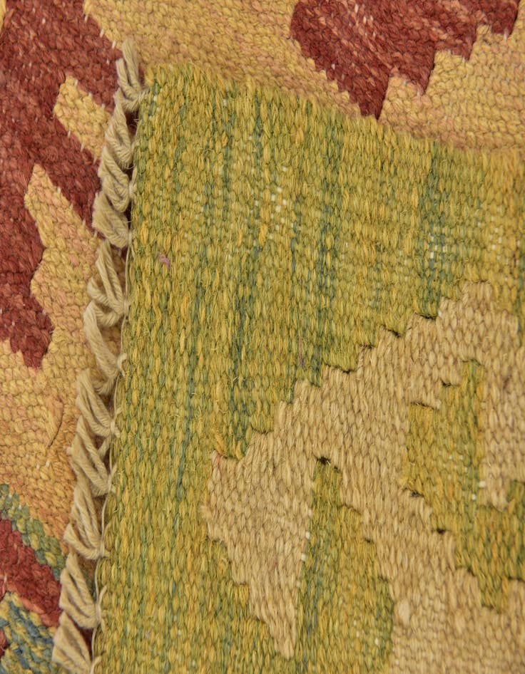 Detail image of  2' 10 x 4' 3  Hand Woven Kilim Waziri Wool Rug