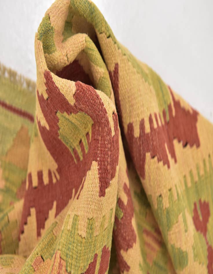 Detail image of  2' 7 x 4' 4  Hand Woven Kilim Waziri Wool Rug