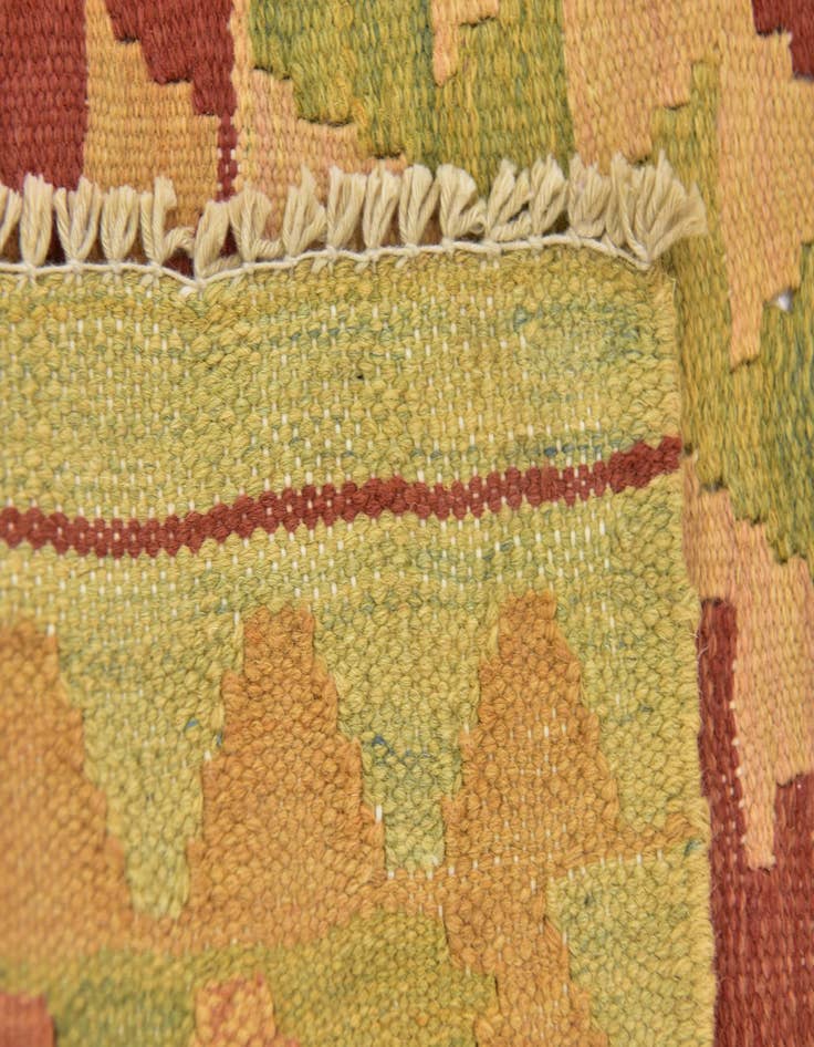 Detail image of  2' 7 x 4' 4  Hand Woven Kilim Waziri Wool Rug
