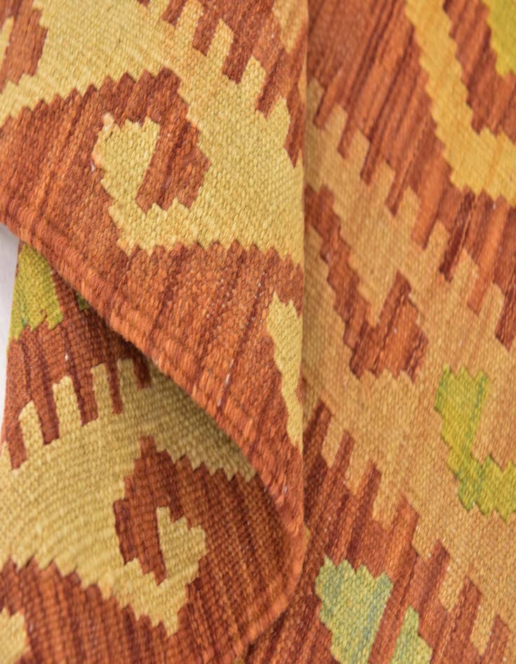 Detail image of  2' 9 x 4' 6  Hand Woven Kilim Waziri Wool Rug