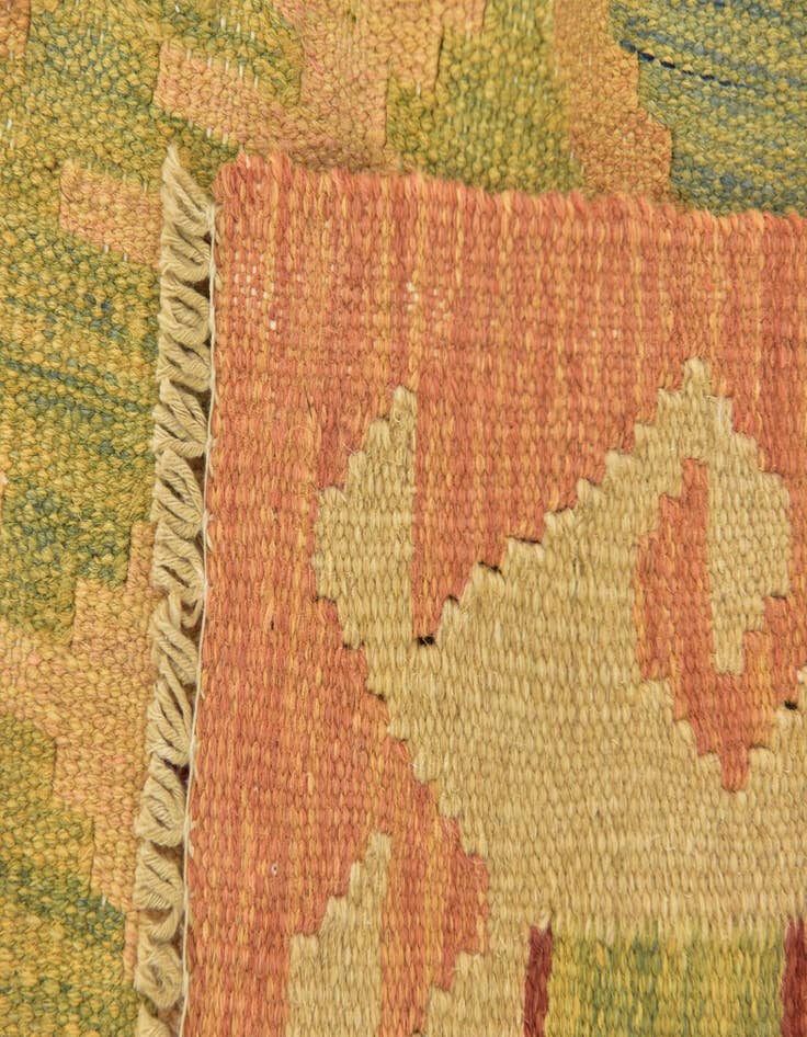 Detail image of  2' 10 x 4' 3  Hand Woven Kilim Waziri Wool Rug